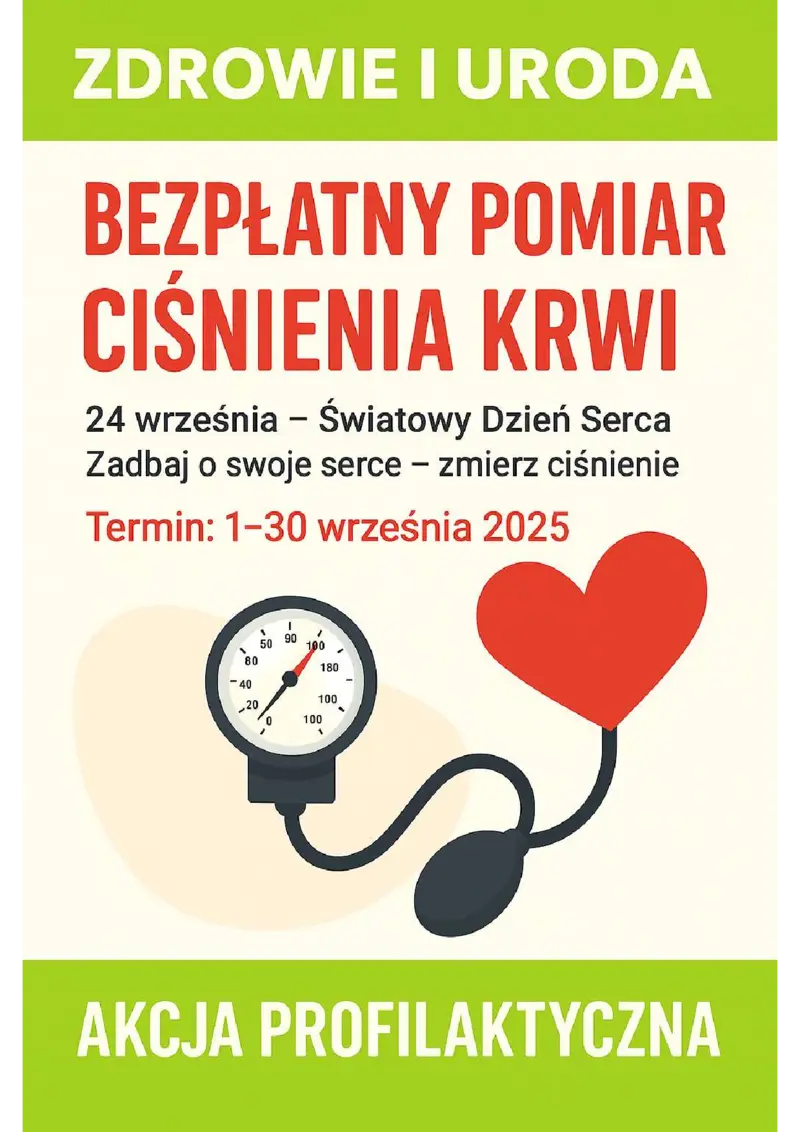 Bezpłatny pomiar ciśnienia krwi 